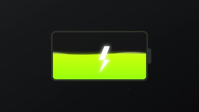 sleek electric vehicle charging battery status graphic