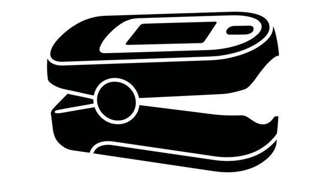 Pulse oximeter icon, simple style