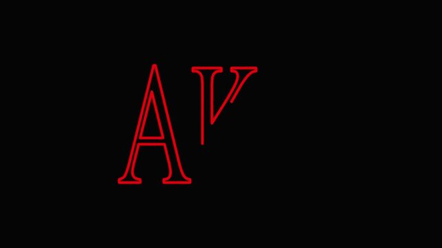 Glowing AKZ Monogram Logo with Minimal Neon Outline on Dark Background