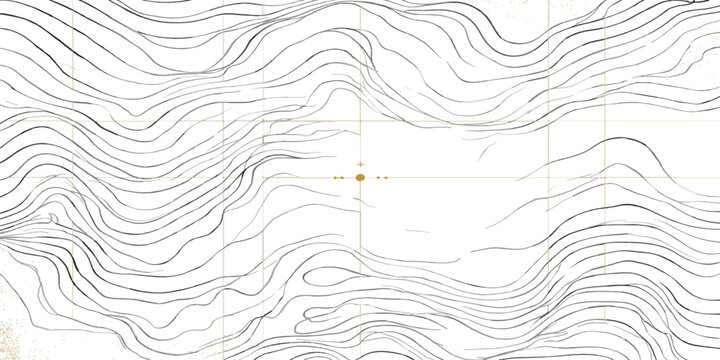 Technical topographic map lines indicating terrain elevation with topography elevation cartography geography landscape technical navigation abstract orientation planning geometry detailed
