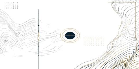 Minimalist topographic map design with circular target symbol topography abstract elevation landscape cartography navigation geography minimalist precision technical exploration background © MD OSMAN