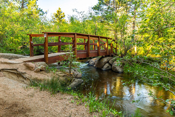 Fototapeta premium Scenic Trail to Hidden Falls in Curt Gowdy State Park