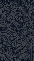 Fototapeta premium Vector illustration recreate ima… with floral swirling patterns