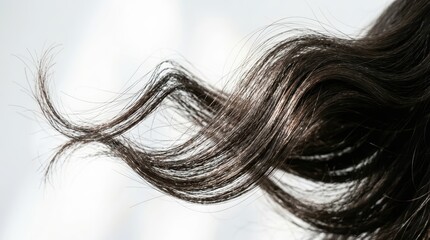 Naklejka premium Hair captured in motion against a blurred background