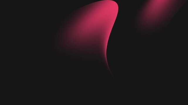 Red glowing curves on black background. Abstract dark motion waves overlay. Modern liquid fluid shape with smooth gradient transition