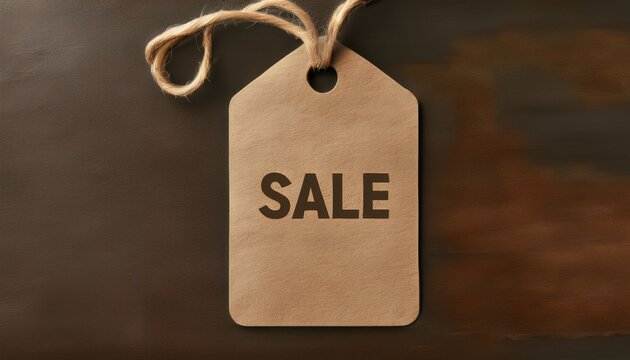 recycled paper sale tag for small business saturday promotions and awareness