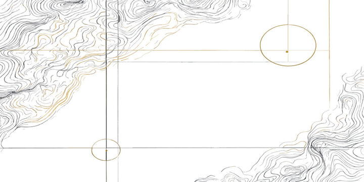 Topographic map section showing contour lines and grid with topographic surveying navigation cartography geographic technical elevation research geography topography analysis measurement