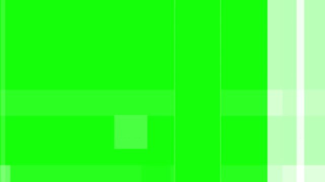 Geometric rectangle stripes abstract cartoon background 1 greenbox overlay. Black and white stripes and rectangles on green screen loop animation good for business or any other project.