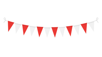 Obraz premium Indonesian Independence day celebration flags decoration