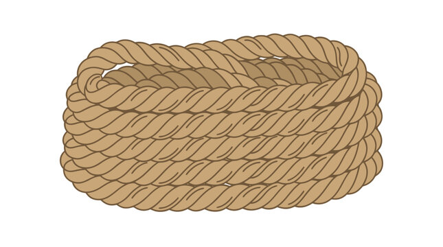 Indonesian Independence day illustration of a coil rope