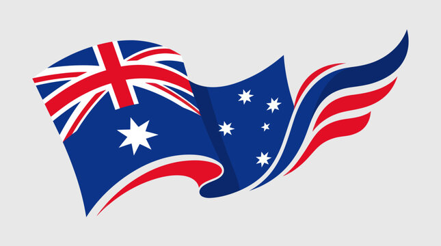 Abstract australian flag emblem