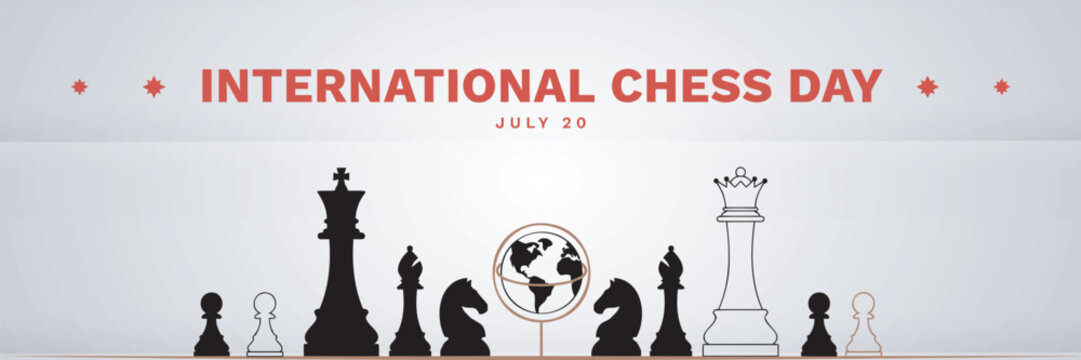 International Chess Day Wide Banner Template