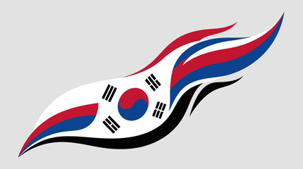 Abstract flag elements in motion © Akun