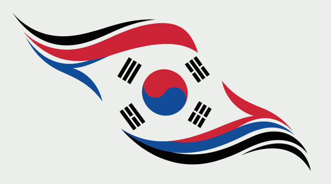 Abstract waving national flag symbol