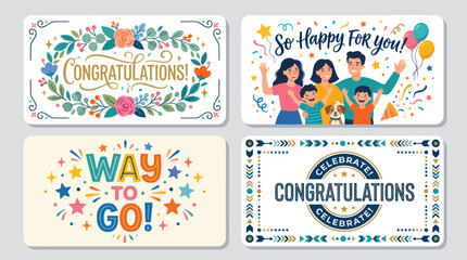 Celebration and congratulations greetings © Ardilla