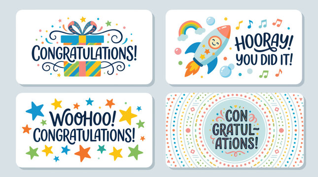 Celebration and congratulations graphics