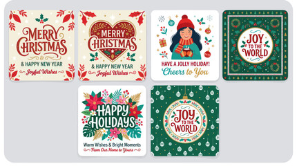 Christmas and holiday greetings collection © BambangKumbang