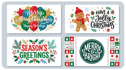 Festive christmas greetings collection © Corne
