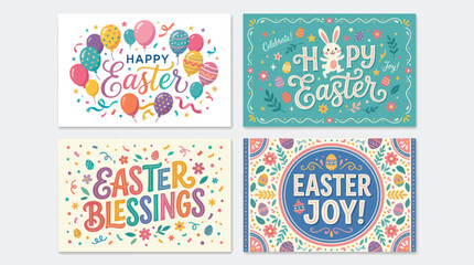 Festive easter greetings and symbols © Corne