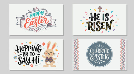 Easter greetings and bunny illustration © BIGO