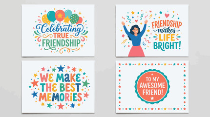Friendship celebration greetings and messages © Corneto