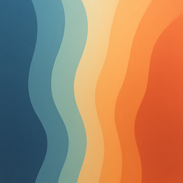 Wavy pattern with gradient colors a retro style background design