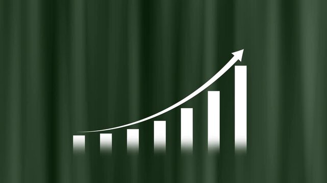 2026 business growth target concept with businessman holding rising bar chart and upward arrow, symbolizing financial success, strategic planning, performance forecast, and future goal achievement