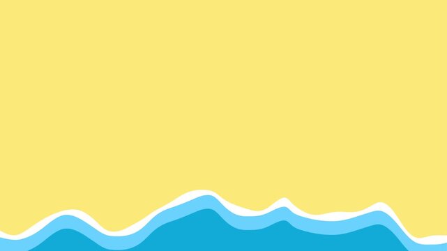 Summer beach sea waves motion graphics background top view
