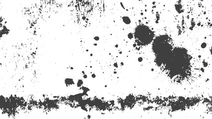Fototapeta premium Black and White Distressed Grunge Texture with Dust Grain Particles, Rough Scratches and Vintage Overlay Elements.