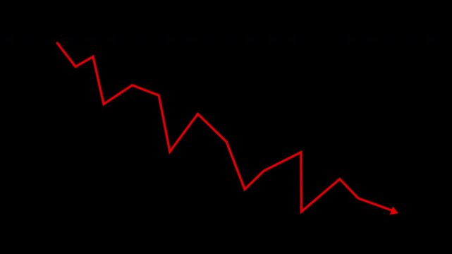 A dynamic line graph with red lines illustrating data fluctuations over time, transitioning from dark to light backgrounds for contrast. Suitable for business, finance, and analytics visuals.