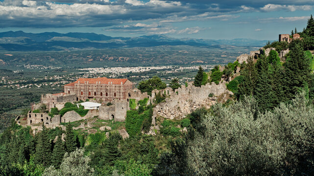 The Despot's Palace in the Byzantine city of Mystras, near Sparta, Peloponnese, Greece