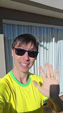 torcedor brasileiro celebra vit&oacute;ria do brasil 