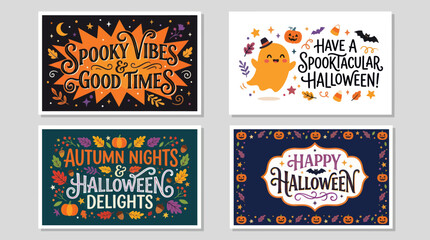 Halloween and autumn themed greeting cards © Cracker