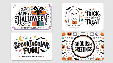 Halloween celebration greetings and icons © Cracker