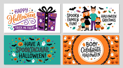 Halloween festive design elements and greetings © Cracker