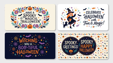 Halloween festive illustrations and greetings © Cracker