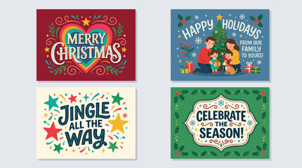 Holiday greetings collection © DanvataLabs