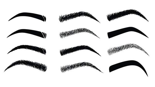 Various eyebrow shapes and styles for makeup and design  different types of eyebrows