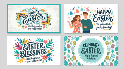 Happy easter greetings collection © Curva