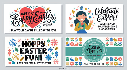 Happy easter holiday greetings collection © Curva