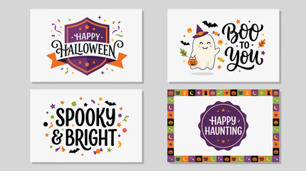 Happy halloween festive greetings and illustrations © Curva