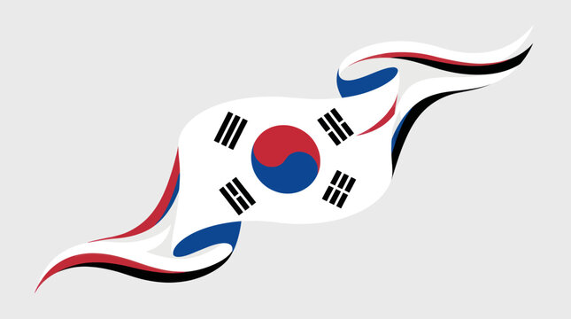 Korean flag wave abstract design