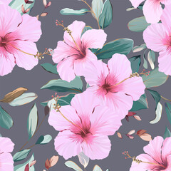 Tropical pattern. Paradise plants and flowers. Hawaiian pattern. Exotic, tropics © Alaska_artworks