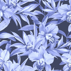 Tropical pattern. Paradise plants and flowers. Hawaiian pattern. Exotic, tropics © Alaska_artworks