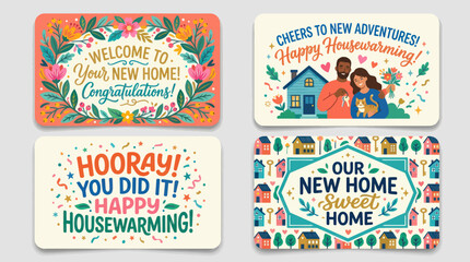 New home celebration greetings and illustrations © Ditanjay