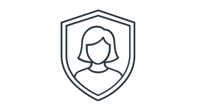 Simple clean flat vector line icon of a profile avatar, useful as a default user placeholder in mobile apps, websites, CRM tools, and dashboards.