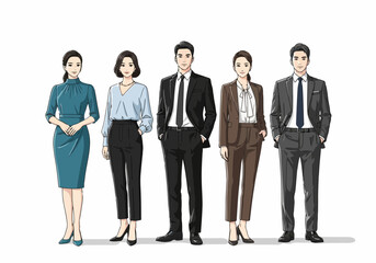 Obraz premium Group of professional business people standing together