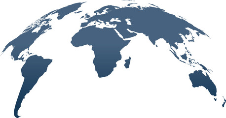 Naklejka premium Isolated 3d globe map vector illustration