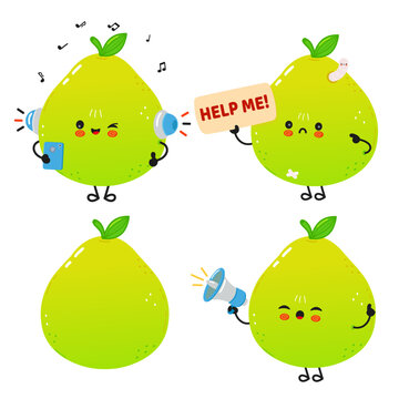 Pomelo character ignoring call for help concept