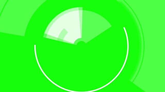 Geometric circles lines wipe abstract cartoon background 2 greenbox overlay. Black and white circles loop animation green screen good for business or any other project.